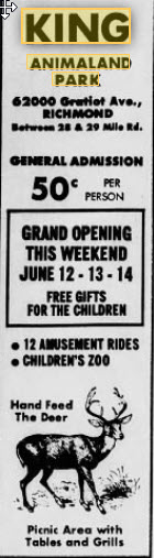 Kings Animaland Park - June 1964 Ad